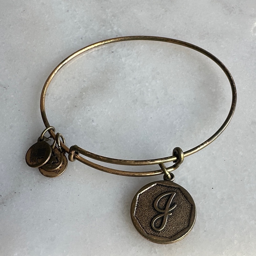 Alex and Ani Gold Initial J Bracelet